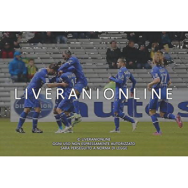 Joie Floyd AYITE - 14.02.2015 - Nantes / Bastia - 25eme journee de Ligue 1 Photo : Vincent Michel / Icon Sport AG ALDO LIVERANI SAS ONLY ITALY