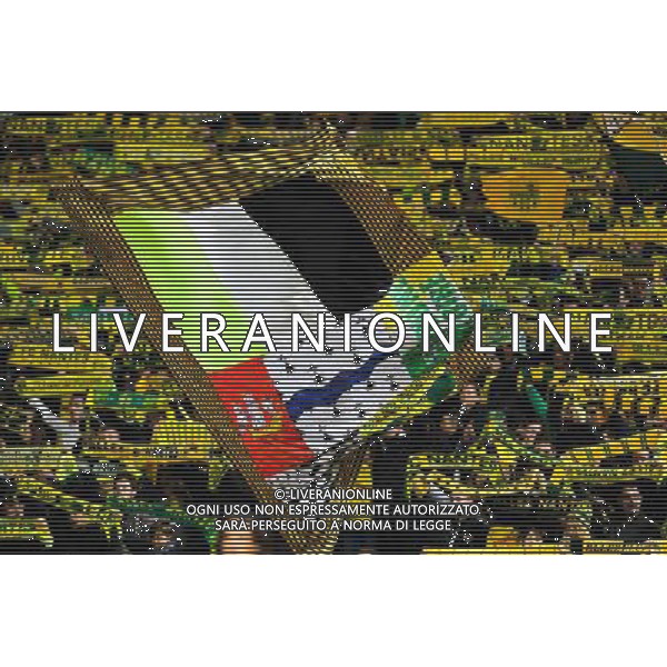 Supporters Nantes - 14.02.2015 - Nantes / Bastia - 25eme journee de Ligue 1 Photo : Vincent Michel / Icon Sport AG ALDO LIVERANI SAS ONLY ITALY