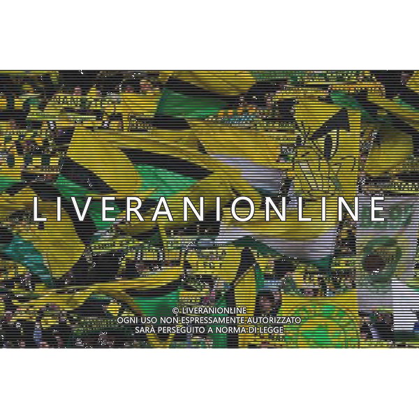 Supporters Nantes - 14.02.2015 - Nantes / Bastia - 25eme journee de Ligue 1 Photo : Vincent Michel / Icon Sport AG ALDO LIVERANI SAS ONLY ITALY