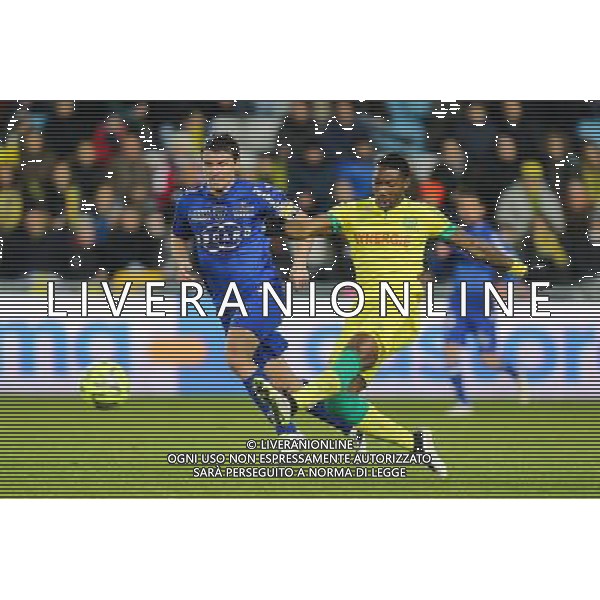 Serge GAKPE / Yannick CAHUZAC - 14.02.2015 - Nantes / Bastia - 25eme journee de Ligue 1 Photo : Vincent Michel / Icon Sport AG ALDO LIVERANI SAS ONLY ITALY