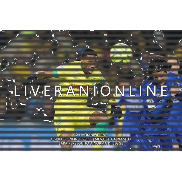 Serge GAKPE / Francois MODESTO - 14.02.2015 - Nantes / Bastia - 25eme journee de Ligue 1 Photo : Vincent Michel / Icon Sport AG ALDO LIVERANI SAS ONLY ITALY