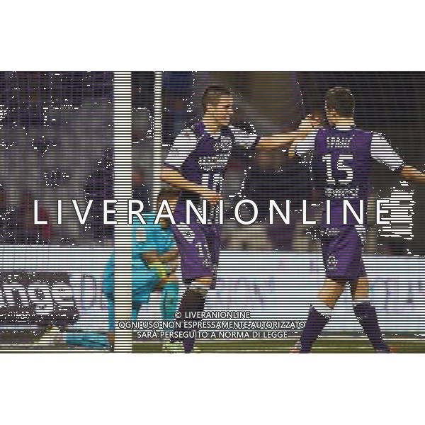 Joie Aleksandar Pesic / Uros Spajic - 14.02.2015 - Toulouse / Rennes - 25eme journee de Ligue 1 Photo : Manuel Blondeau / Icon Sport AG ALDO LIVERANI SAS ONLY ITALY