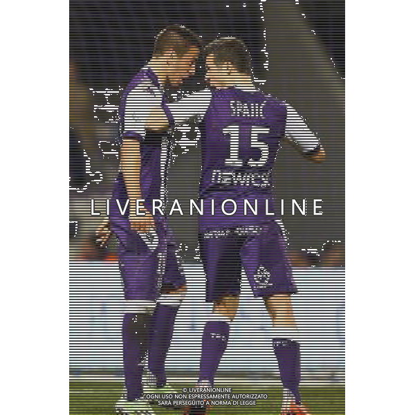Joie Aleksandar Pesic / Uros Spajic - 14.02.2015 - Toulouse / Rennes - 25eme journee de Ligue 1 Photo : Manuel Blondeau / Icon Sport AG ALDO LIVERANI SAS ONLY ITALY