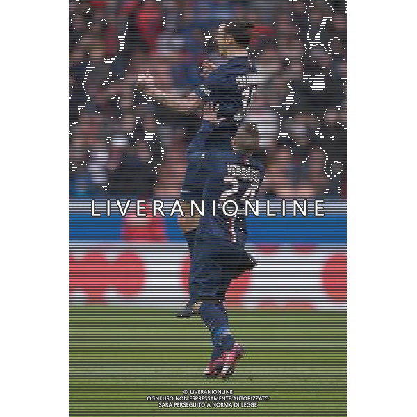 Joie PSG - Zlatan Ibrahimovic - 14.02.2015 - Paris Saint Germain / Caen - 25eme journee de Ligue 1 Photo : Andre Ferreira / Icon Sport AG ALDO LIVERANI SAS ONLY ITALY