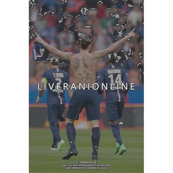 Joie PSG - Zlatan Ibrahimovic - 14.02.2015 - Paris Saint Germain / Caen - 25eme journee de Ligue 1 Photo : Andre Ferreira / Icon Sport AG ALDO LIVERANI SAS ONLY ITALY