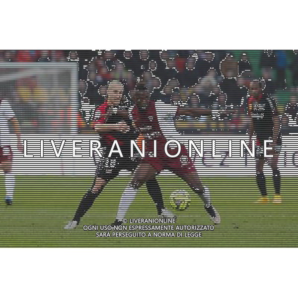 Lionel MATHIS / Modibo MAIGA - 15.02.2015 - Metz / Guingamp - 25eme journee de Ligue 1 Photo : Fred Marvaux / Icon Sport AG ALDO LIVERANI SAS ONLY ITALY