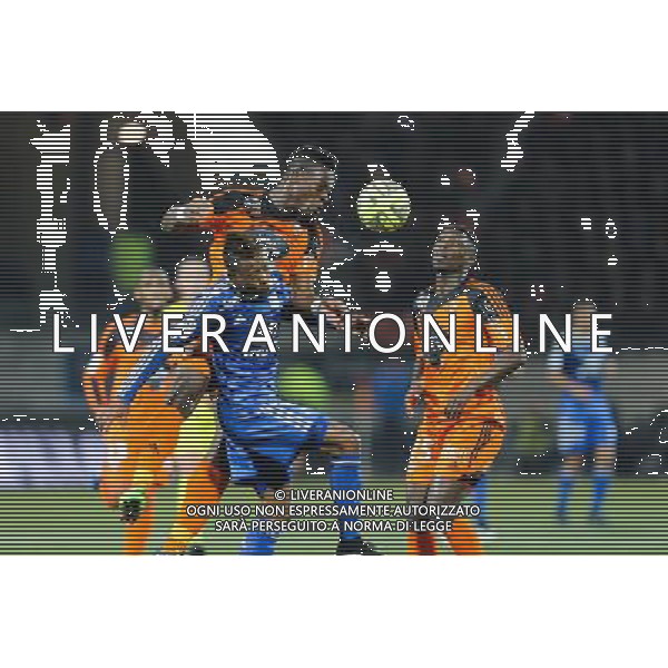 Lamine KONE / Clinton NJIE - 15.02.2015 - Lorient / Lyon - 25eme journee de Ligue 1 - Photo : Vincent Michel / Icon Sport AG ALDO LIVERANI SAS ONLY ITALY