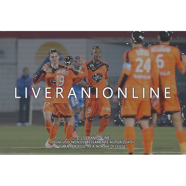 Joie Jordan AYEW - 15.02.2015 - Lorient / Lyon - 25eme journee de Ligue 1 - Photo : Vincent Michel / Icon Sport AG ALDO LIVERANI SAS ONLY ITALY