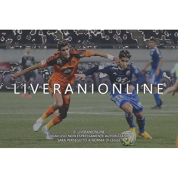 Nabil FEKIR / Francois BELLUGOU - 15.02.2015 - Lorient / Lyon - 25eme journee de Ligue 1 - Photo : Vincent Michel / Icon Sport AG ALDO LIVERANI SAS ONLY ITALY
