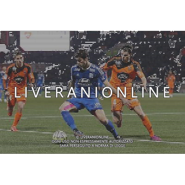 Yoann GOURCUFF / Vincent LE GOFF - 15.02.2015 - Lorient / Lyon - 25eme journee de Ligue 1 - Photo : Vincent Michel / Icon Sport AG ALDO LIVERANI SAS ONLY ITALY