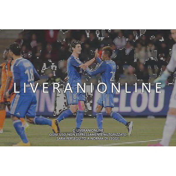 Joie Clinton NJIE - 15.02.2015 - Lorient / Lyon - 25eme journee de Ligue 1 - Photo : Vincent Michel / Icon Sport AG ALDO LIVERANI SAS ONLY ITALY