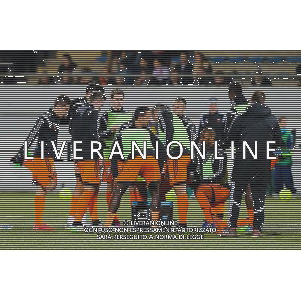 Echauffement LORIENT - 15.02.2015 - Lorient / Lyon - 25eme journee de Ligue 1 - Photo : Vincent Michel / Icon Sport AG ALDO LIVERANI SAS ONLY ITALY