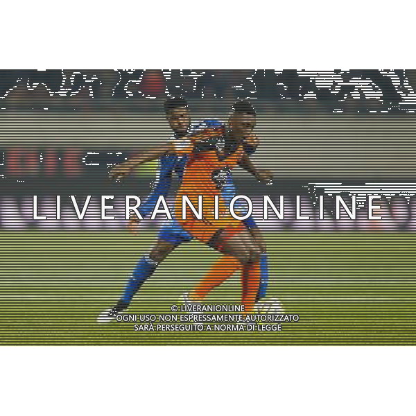 Lamine GASSAMA / Arnold MVUEMBA - 15.02.2015 - Lorient / Lyon - 25eme journee de Ligue 1 - Photo : Vincent Michel / Icon Sport AG ALDO LIVERANI SAS ONLY ITALY