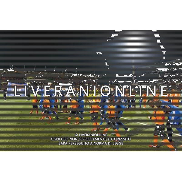 Protocole avant match - 15.02.2015 - Lorient / Lyon - 25eme journee de Ligue 1 - Photo : Vincent Michel / Icon Sport AG ALDO LIVERANI SAS ONLY ITALY