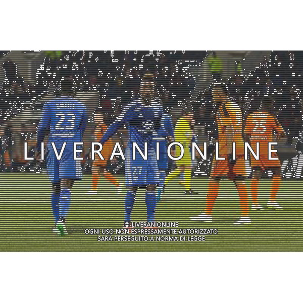 Samuel UMTITI / Maxwel CORNET - 15.02.2015 - Lorient / Lyon - 25eme journee de Ligue 1 - Photo : Vincent Michel / Icon Sport AG ALDO LIVERANI SAS ONLY ITALY