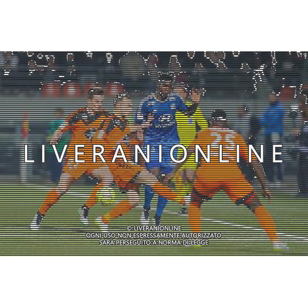Samuel UMTITI / Romain PHILIPPOTEAUX - 15.02.2015 - Lorient / Lyon - 25eme journee de Ligue 1 - Photo : Vincent Michel / Icon Sport AG ALDO LIVERANI SAS ONLY ITALY