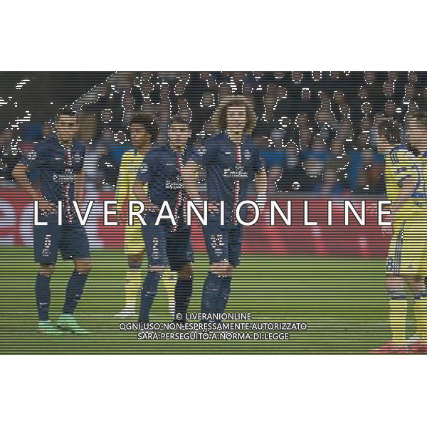 Marquinhos / Thiago Silva / David Luiz - 17.02.2015 - Paris Saint Germain / Chelsea - 1/8Finale aller Champions League Photo : Andre Ferreira / Icon Sport AG ALDO LIVERANI SAS ONLY ITALY