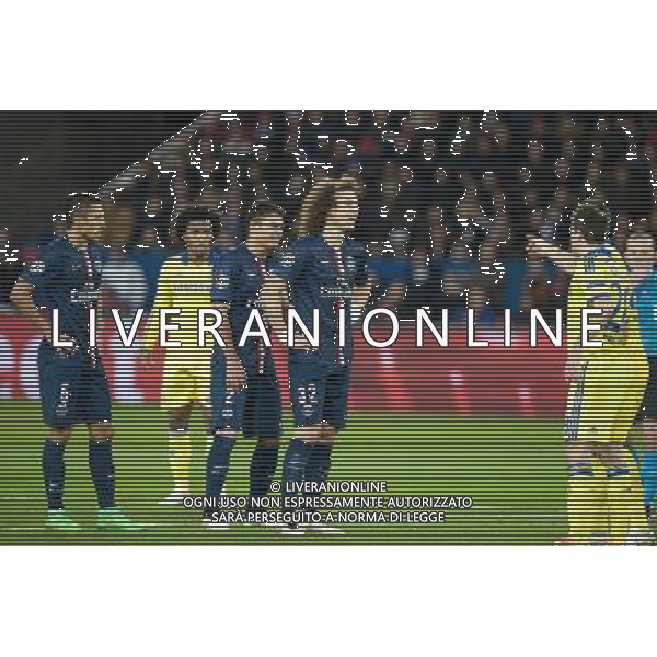 Marquinhos / Thiago Silva / David Luiz - 17.02.2015 - Paris Saint Germain / Chelsea - 1/8Finale aller Champions League Photo : Andre Ferreira / Icon Sport AG ALDO LIVERANI SAS ONLY ITALY