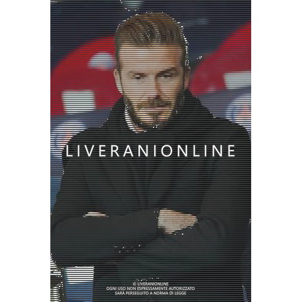 David BECKHAM - 17.02.2015 - Paris Saint Germain / Chelsea - 1/8Finale aller Champions League Photo : Haedrich / Visual / Icon Sport AG ALDO LIVERANI SAS ONLY ITALY
