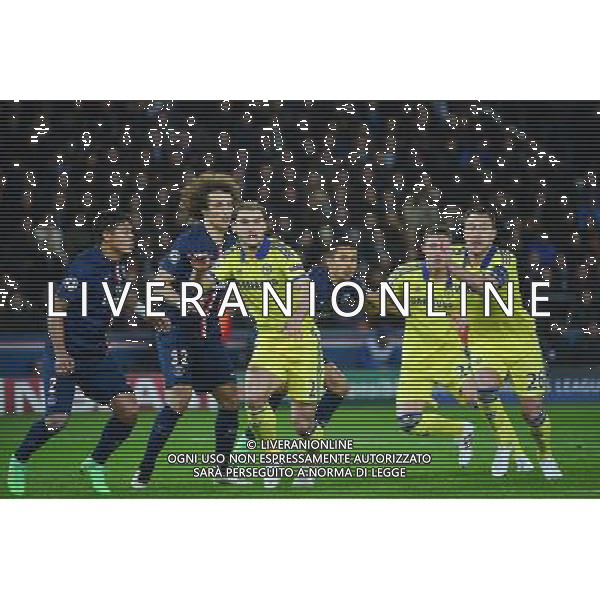 Thiago SILVA / David LUIZ / Branislav IVANOVIC / MARQUINHOS / Gary CAHILL / John TERRY - 17.02.2015 - Paris Saint Germain / Chelsea - 1/8Finale aller Champions League Photo : WinterPress / Icon Sport AG ALDO LIVERANI SAS ONLY ITALY