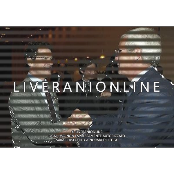 Milano 17 gennaio 2005 Riunione convocata dal presidente federale Carraro tra arbitri, presidenti, allenatorie e capitani delle societˆ di serie A e B nella foto: Lippi Marcello e Capello Fabio foto Andry / Ag. Aldo Liverani