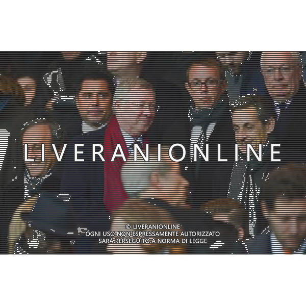 Michel PLATINI / Sir Alex FERGUSON / Nicolas SARKOZY - 17.02.2015 - Paris Saint Germain / Chelsea - 1/8Finale aller Champions League Photo : WinterPress / Icon Sport AG ALDO LIVERANI SAS ONLY ITALY