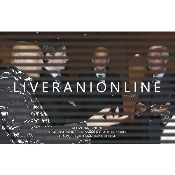 Milano 17 gennaio 2005 Riunione convocata dal presidente federale Carraro tra arbitri, presidenti, allenatorie e capitani delle societˆ di serie A e B nella foto: Spalletti Luciano, Trefoloni Matteo, Collina Pierluigi e Lippi Marcello foto And