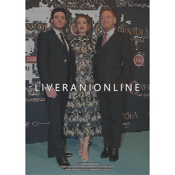 Anteprima - Red Carpet Film Cenerentola Milano - 18.02.2015 Nella Foto:Richard Madden, Kenneth Branagh, Lily James /Ph.Vitez-Ag. Aldo Liverani