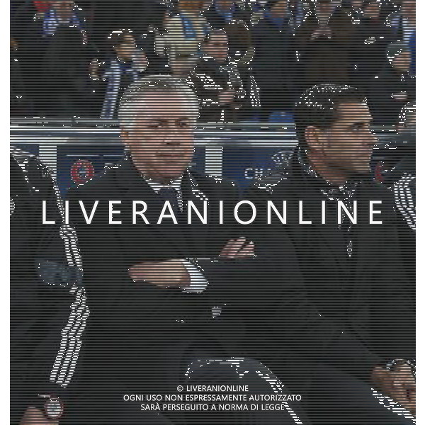 firo : 18.02.2015 Fu§ball, CL, Champions League, Saison 2014/2015, Achtelfinale, FC Schalke 04 - Real Madrid 0:2 Trainer Caro ANCELOTTI, Real $worldrights,Es gelten unsere AGB, einsehbar auf www.firosportphoto.de, copyright by firo sportphoto: Coesfelder Str. 207 D-48249 DŸlmen www.firosportphoto.de mail@firosportphoto.de (V o l k s b a n k B o c h u m - W i t t e n ) BLZ.: 430 601 29 Kt. Nr.: 341 117 100 Tel:Ê +49-2594-9916004 Fax:Ê+49-2594-9916005 AG ALDO LIVERANI SAS ONLY ITALY