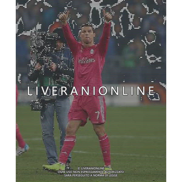 firo Fu§ball,Fussball, 18.02.2015 Champions League , Saison 2014/2015 FC Schalke 04 - Real Madrid Cristiano Ronaldo Jubel $worldrightsEs gelten unsere AGB, einsehbar auf www.firosportphoto.de copyright by firo sportphoto: Coesfelder Str.207 48249 DŸlmen www.firosportphoto.de mail@firosportphoto.de (V o l k s b a n k B o c h u m - W i t t e n ) BLZ.: 430 601 29 Kt. Nr.: 341 117 100 Tel:Ê 02594 - 9916004 Fax:Ê02594 - 9916005 AG ALDO LIVERANI SAS ONLY ITALY