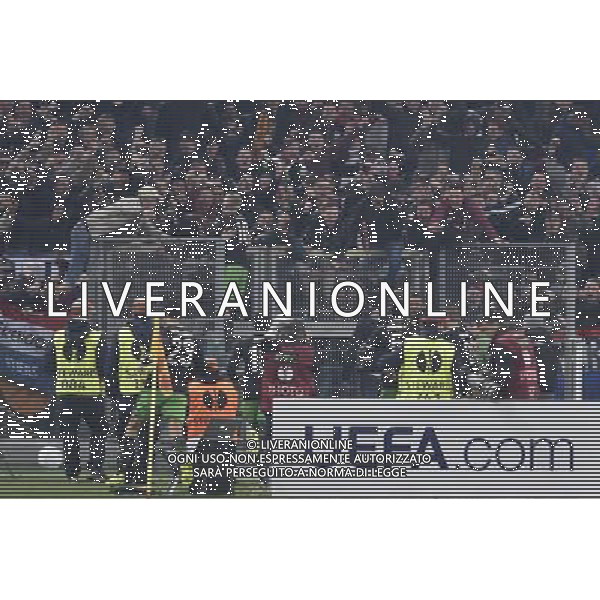 Roma - 19/02/2015 - Stadio Olimpico - Uefa Europa League 2014/2015 - andata sedicesimi - AS Roma vs Feyenoord - nella foto: esultanza dei tifosi del Feyenoord / Ph Fabrizio Corradetti - Ag. Aldo Liverani Sas