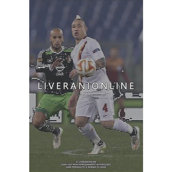 Roma - 19/02/2015 - Stadio Olimpico - Uefa Europa League 2014/2015 - andata sedicesimi - AS Roma vs Feyenoord - nella foto: Radja Nainggolan e Karim El Ahmadi / Ph Fabrizio Corradetti - Ag. Aldo Liverani Sas