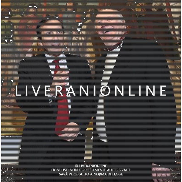 Conferenza stampa per la presentazione del programma di Rai Cultura L\' Arte Secondo Dario Fo Milano - 20.02.2015 Nella Foto:Dario Fo con Luigi Gubitosi Direttore Generale RAI /Ph.Vitez-Ag. Aldo Liverani