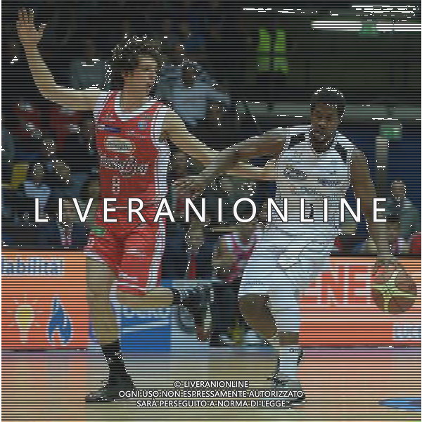 Beko Final Eight 2015 Quarti di Finale Desio (MB) - 20.02.2015 Grissin Bon Reggio Emilia-Dolomiti Aquila Basket Trento Nella Foto:mitchell tony-della valle amedeo /Ph.Vitez-Ag. Aldo Liverani