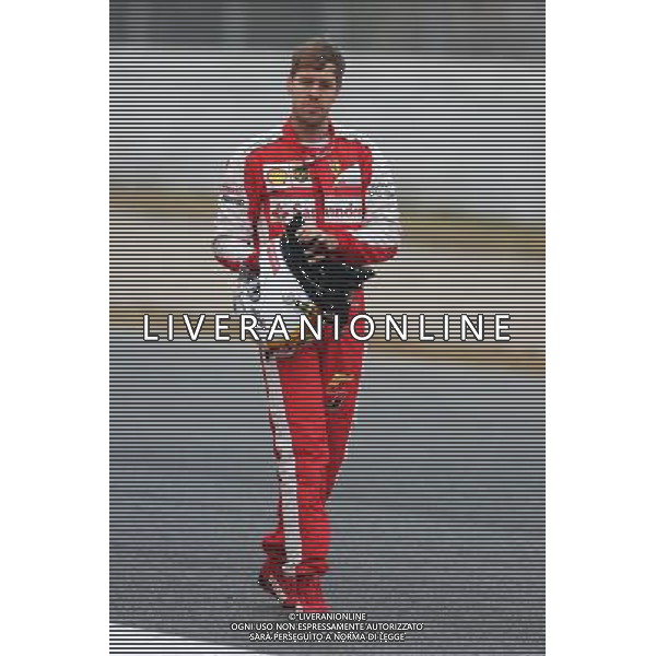 Sebastian Vettel (GER) Ferrari returns to the pits after spinning off the circuit. 21.02.2015. Formula One Testing, Day Three, Barcelona, Spain. AG ALDO LIVERANI SAS ONLY ITALY