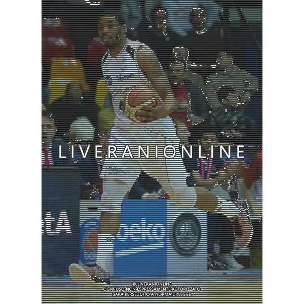 Beko Final Eight 2015 Quarti di Finale Desio (MB) - 20.02.2015 Grissin Bon Reggio Emilia-Dolomiti Aquila Basket Trento Nella Foto:Sanders Jamarr /Ph.Vitez-Ag. Aldo Liverani