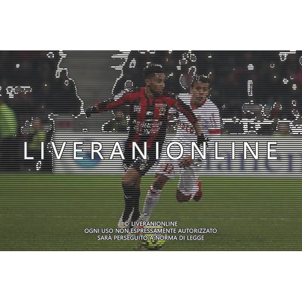 Jordan AMAVI / MATHEUS - 20.02.2015 - Nice / Monaco - 26e journee Ligue 1 Photo : Jc Magnenet / Icon Sport AG ALDO LIVERANI SAS ONLY ITALY