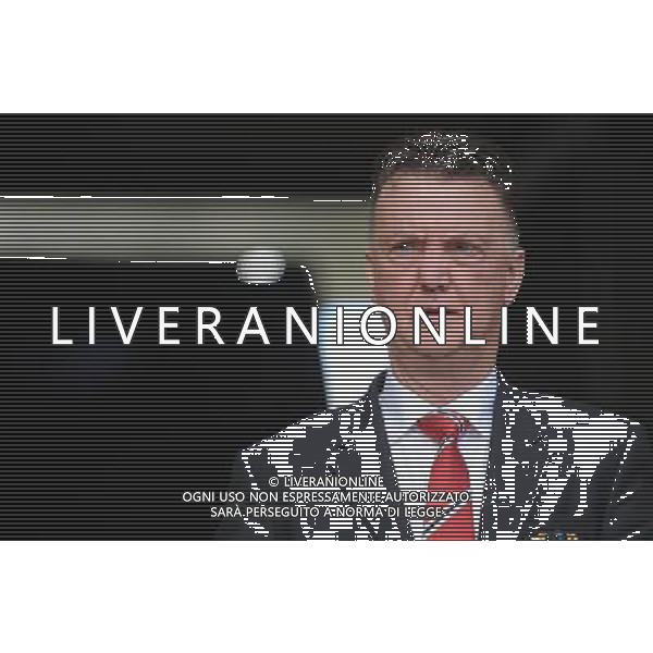 Manchester United manager Louis van Gaal arrives at the Liberty Stadium Photographer Ashley Crowden/CameraSport Football - Barclays Premiership - Swansea City v Manchester United - Saturday 21st February 2015 - Liberty Stadium - Swansea © CameraSport - 43 Linden Ave. Countesthorpe. Leicester. England. LE8 5PG - Tel: +44 (0) 116 277 4147 - admin@camerasport.com - www.camerasport.com AG ALDO LIVERANI SAS ONLY ITALY