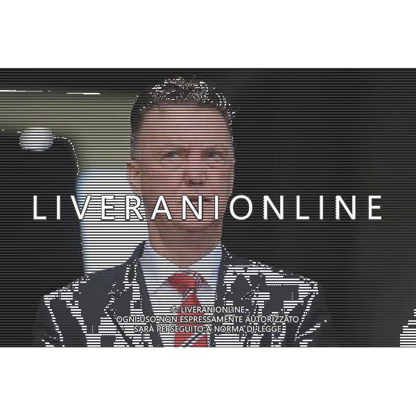 Manchester United manager Louis van Gaal arrives at the Liberty Stadium Photographer Ashley Crowden/CameraSport Football - Barclays Premiership - Swansea City v Manchester United - Saturday 21st February 2015 - Liberty Stadium - Swansea © CameraSport - 43 Linden Ave. Countesthorpe. Leicester. England. LE8 5PG - Tel: +44 (0) 116 277 4147 - admin@camerasport.com - www.camerasport.com AG ALDO LIVERANI SAS ONLY ITALY