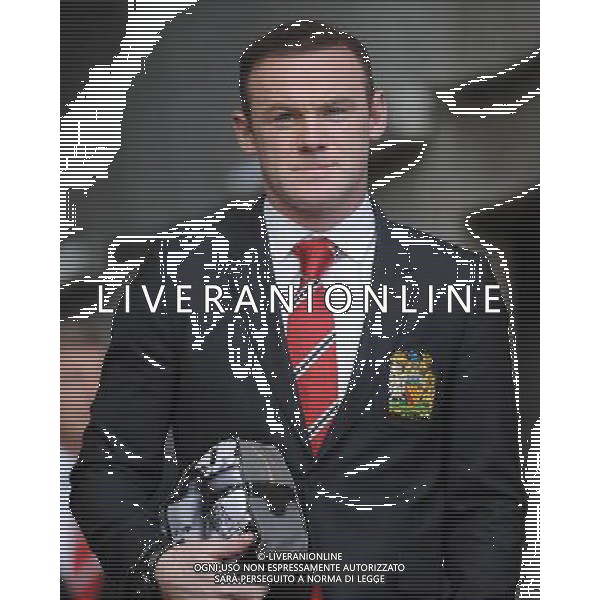 Manchester United\'s Wayne Rooney arrives at the Liberty Stadium Photographer Ashley Crowden/CameraSport Football - Barclays Premiership - Swansea City v Manchester United - Saturday 21st February 2015 - Liberty Stadium - Swansea © CameraSport - 43 Linden Ave. Countesthorpe. Leicester. England. LE8 5PG - Tel: +44 (0) 116 277 4147 - admin@camerasport.com - www.camerasport.com AG ALDO LIVERANI SAS ONLY ITALY