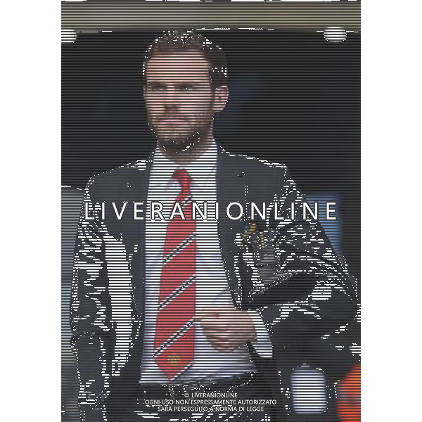 Manchester United\'s Juan Mata arrives at the liberty stadium Photographer Ashley Crowden/CameraSport Football - Barclays Premiership - Swansea City v Manchester United - Saturday 21st February 2015 - Liberty Stadium - Swansea © CameraSport - 43 Linden Ave. Countesthorpe. Leicester. England. LE8 5PG - Tel: +44 (0) 116 277 4147 - admin@camerasport.com - www.camerasport.com AG ALDO LIVERANI SAS ONLY ITALY
