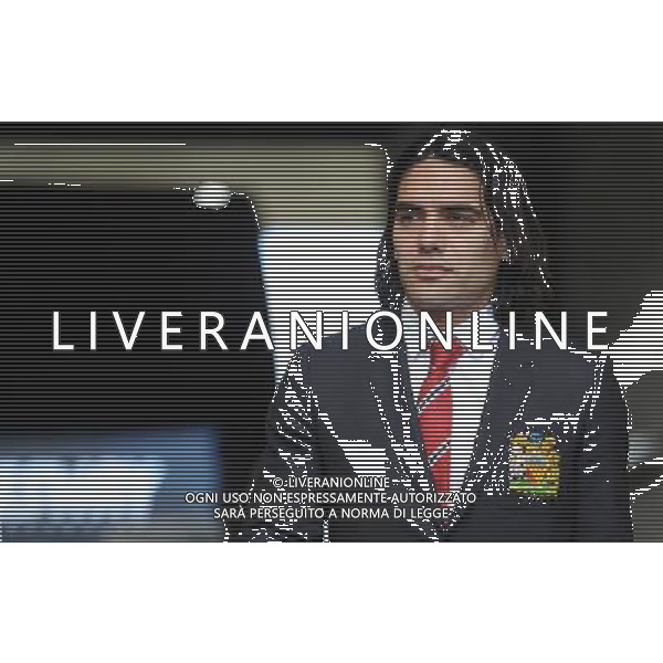 Manchester United\'s Radamel Falcao Garcia arrives at the liberty stadium Photographer Ashley Crowden/CameraSport Football - Barclays Premiership - Swansea City v Manchester United - Saturday 21st February 2015 - Liberty Stadium - Swansea Â© CameraSport - 43 Linden Ave. Countesthorpe. Leicester. England. LE8 5PG - Tel: +44 (0) 116 277 4147 - admin@camerasport.com - www.camerasport.com
