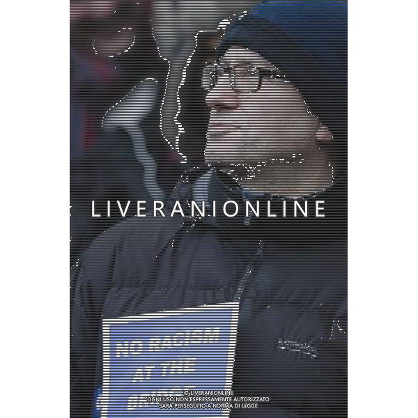 A fan makes his views on racism clear Photographer Craig Mercer/CameraSport Football - Barclays Premiership - Chelsea v Burnley - Saturday 21st February 2015 - Stamford Bridge - London © CameraSport - 43 Linden Ave. Countesthorpe. Leicester. England. LE8 5PG - Tel: +44 (0) 116 277 4147 - admin@camerasport.com - www.camerasport.com AG ALDO LIVERANI SAS ONLY ITALY