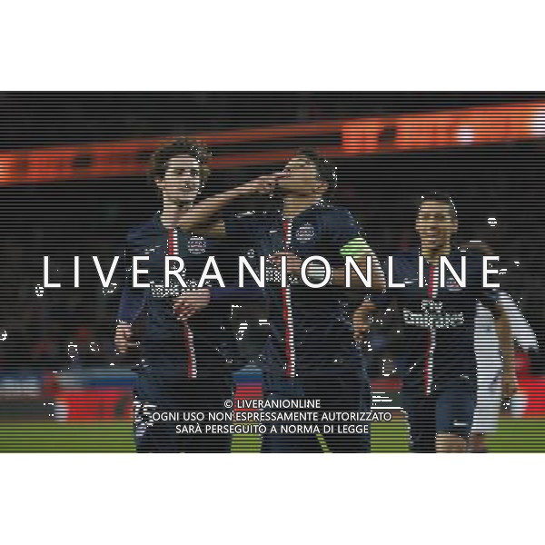 Adrien RABIOT / Thiago SILVA - 21.02.2015 - PSG / Toulouse - 26eme journee de Ligue1 Photo : Johnny Fidelin / Icon Sport AG ALDO LIVERANI SAS ONLY ITALY *** Local Caption ***