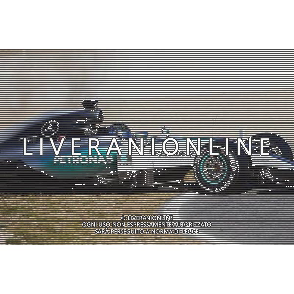 Nico Rosberg (GER) Mercedes AMG F1 W06 spins off the circuit. 22.02.2015. Formula One Testing, Day Four, Barcelona, Spain. AG ALDO LIVERANI SAS ONLY ITALY