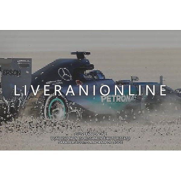 Nico Rosberg (GER) Mercedes AMG F1 W06 spins off the circuit. 22.02.2015. Formula One Testing, Day Four, Barcelona, Spain. AG ALDO LIVERANI SAS ONLY ITALY