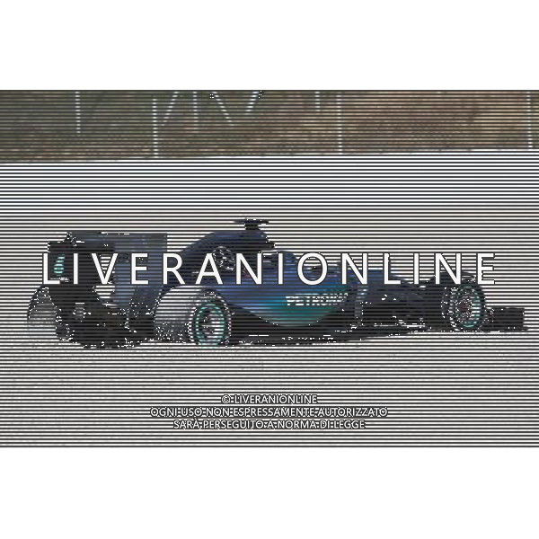 Nico Rosberg (GER) Mercedes AMG F1 W06 spins off the circuit. 22.02.2015. Formula One Testing, Day Four, Barcelona, Spain. AG ALDO LIVERANI SAS ONLY ITALY