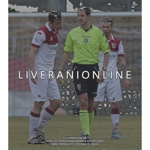 Campionato di Calcio Lega Pro Girone B 2014/2015 26 Giornata Piacenza - 22.02.2015 Pro Piacenza-Reggiana Nella Foto:le proteste di ruopolo con l\'arbitro /Ph.Vitez-Ag. Aldo Liverani