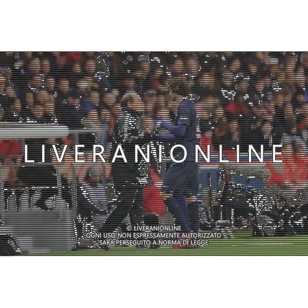Adrien RABIOT / Jean Louis GASSET - 21.02.2015 - Paris Saint Germain / Toulouse - 26eme journee de Ligue 1 Photo : Johnny Fidelin / Icon Sport /Agenzia Aldo Liverani sas - ITALY ONLY - EDITORIAL USE ONLY