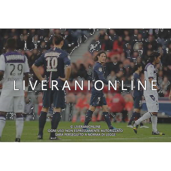Zlatan IBRAHIMOVIC / Edinson CAVANI - 21.02.2015 - Paris Saint Germain / Toulouse - 26eme journee de Ligue 1 Photo : Johnny Fidelin / Icon Sport /Agenzia Aldo Liverani sas - ITALY ONLY - EDITORIAL USE ONLY